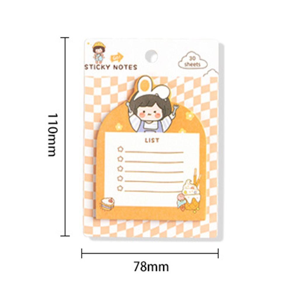 【 ELEGANT 】 Memo Pad Alat Tulis Siswa 30lembar Label Baca Perlengkapan Kantor Sekolah Sticky Bookmark To Do List Label Label Perekat