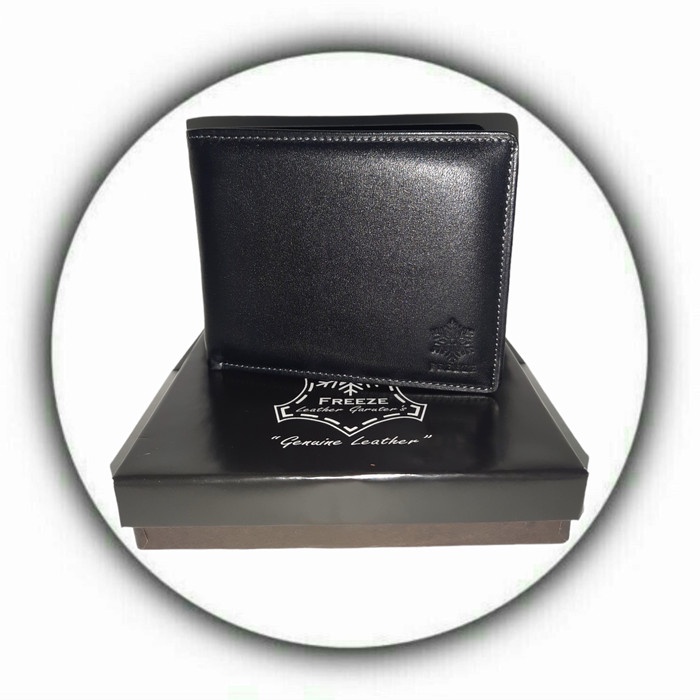 Dompet Kulit Pria - Wanita Asli Kulit Sapi - Hitam
