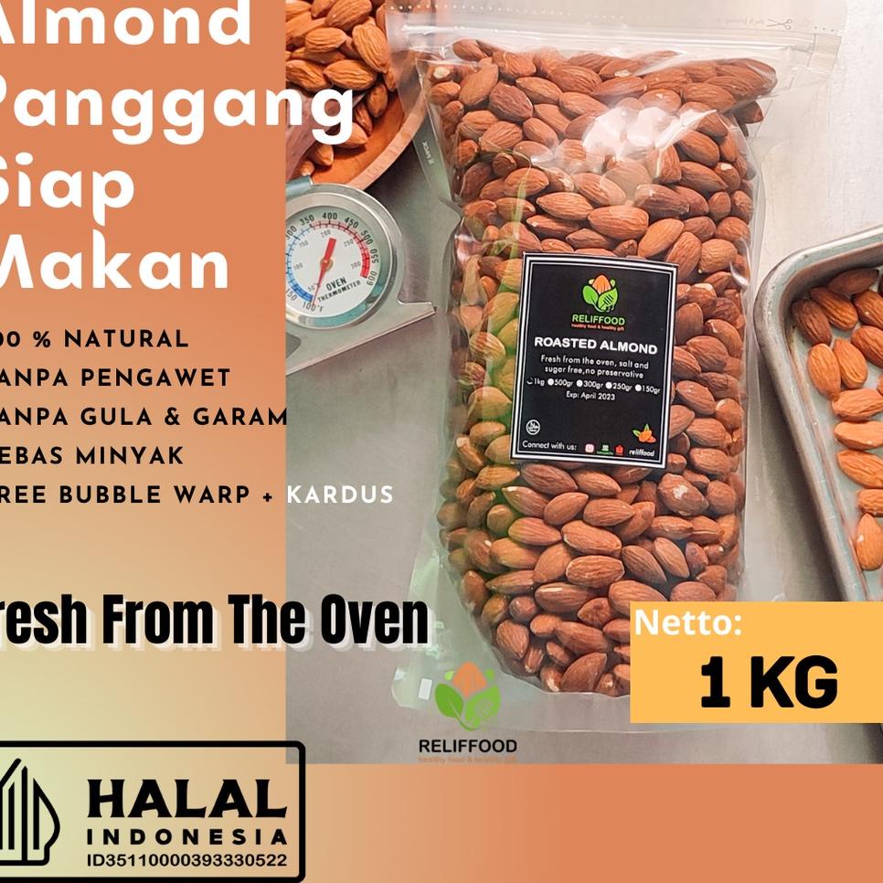 

W24 ROASTED ALMOND - KACANG ALMOND PANGGANG KUPAS 1kg STOCK TERBATAS ㄵ