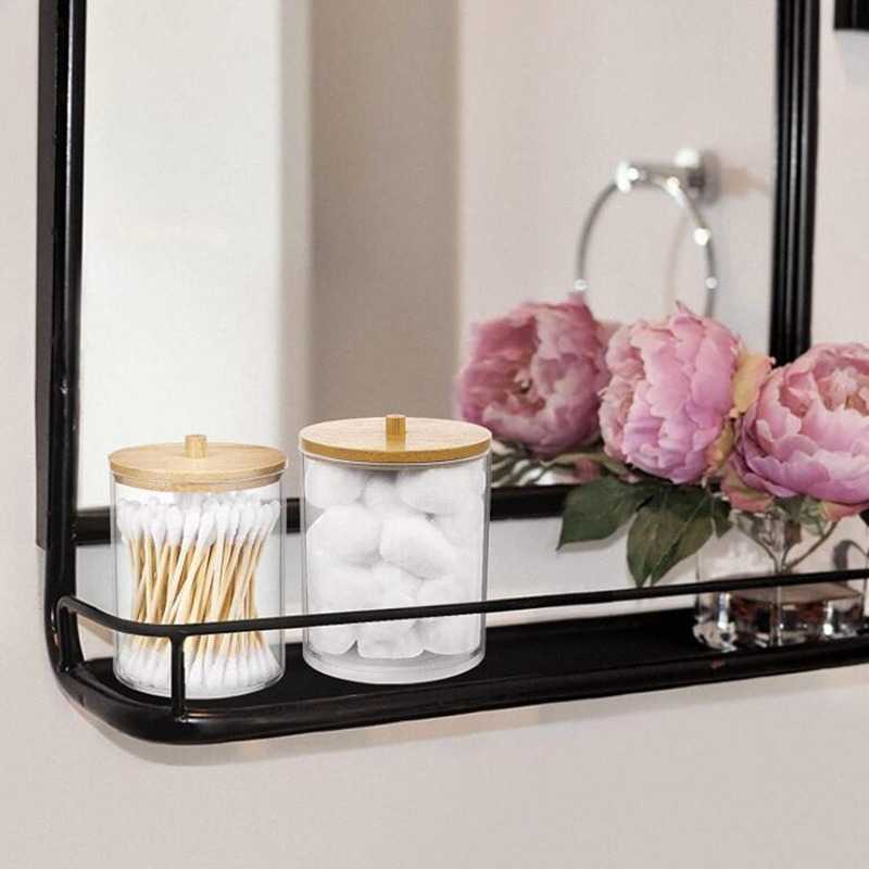 Luckyfox Tempat Kapas Cotton Bud Toples Plastik Make Up Organizer - LF92