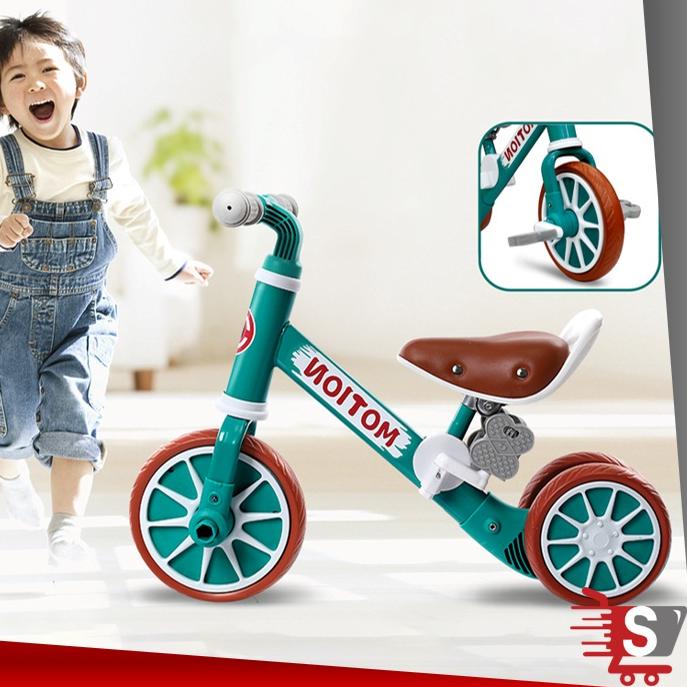 Keren abis OSM JKT 5627 Sepeda Motion Balance Bike / Mainan Sepeda Balance Bike Dengan Pedal Roda 3 