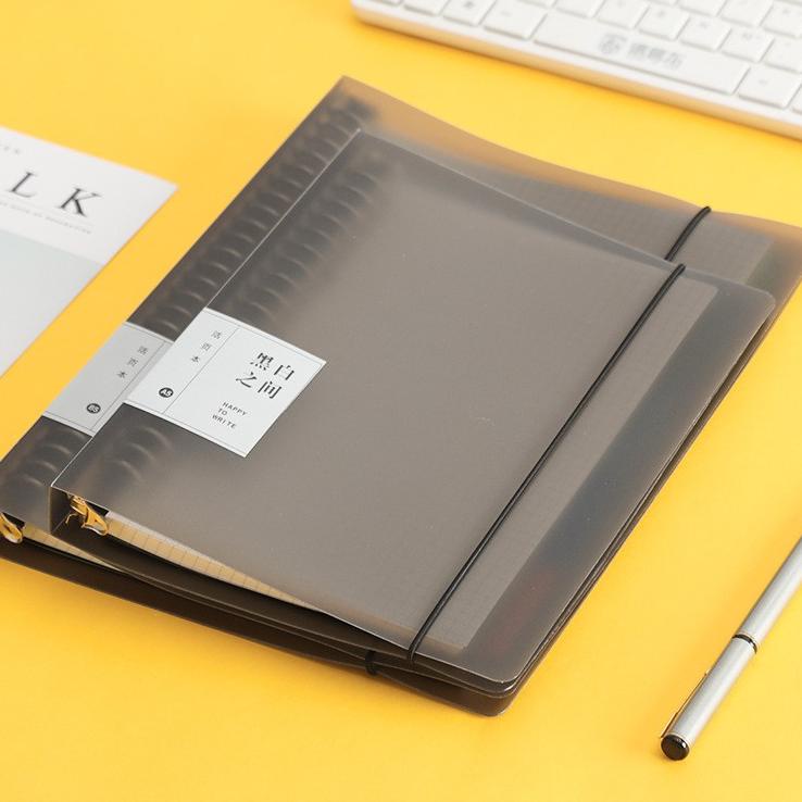 

Best Deals Binder Note Black Cover Transparant A5 & B5 - 60 lembar