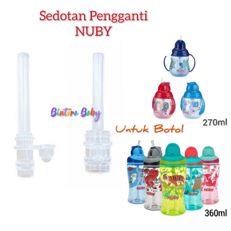 Sedotan Pengganti Nuby Tritan Straw Cup Flip It / Replacement Straw Cup Nuby Sippy Straw Bottle 270ml / Sedotan Nuby NB219  360ml NB 219