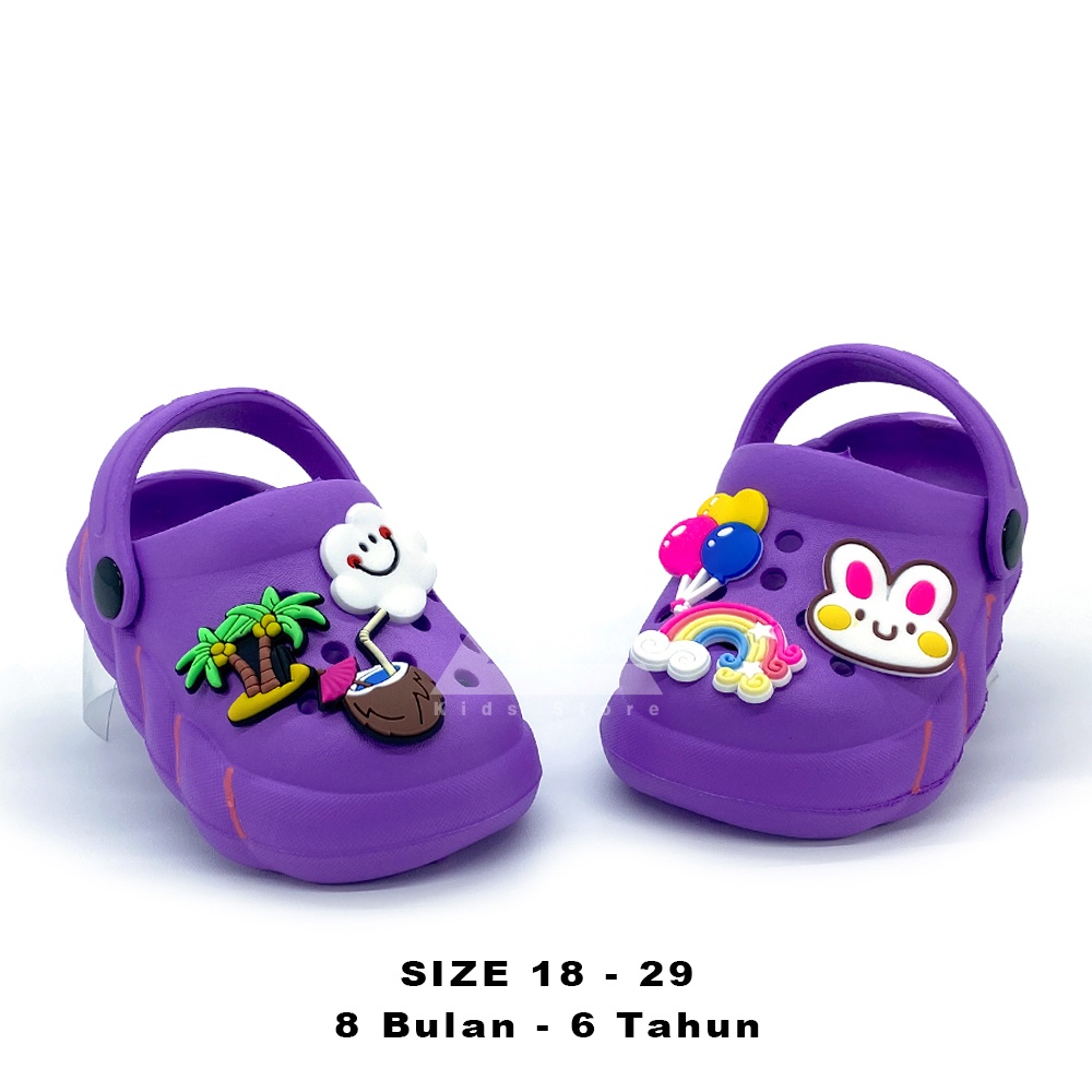 Sandal Perempuan selop baim baby girls tali belakang bergambar lucu 8 bulan - 6 tahun