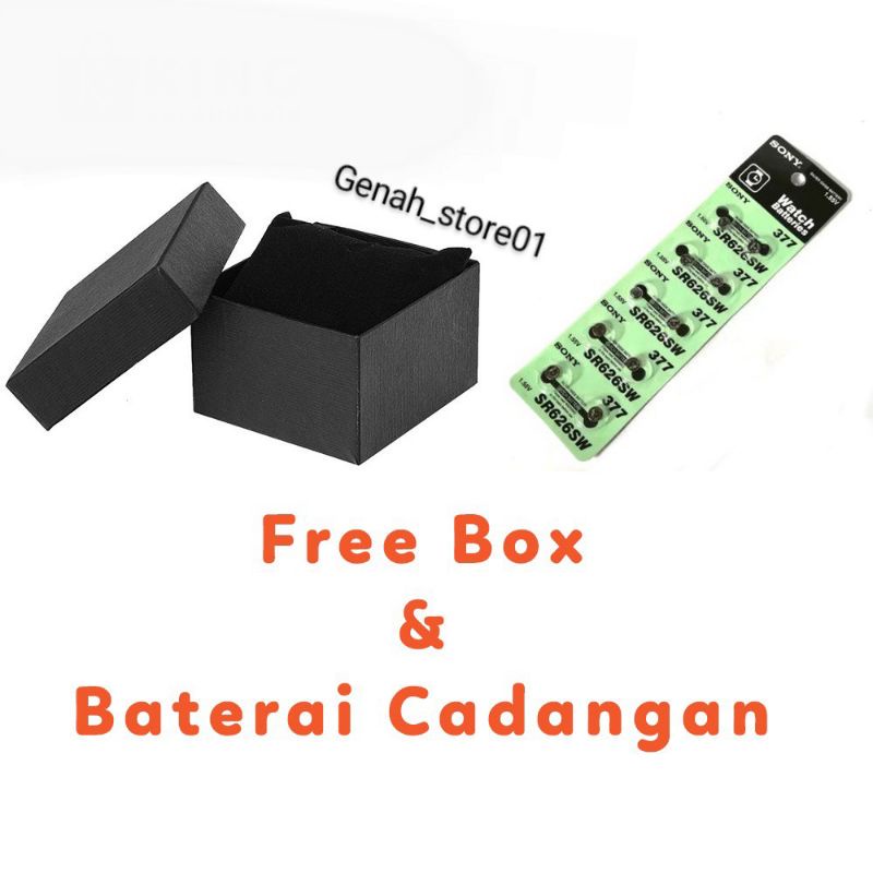 (COD)Jam Tangan Pria Rantai Sport Sa Chrohograft Stainless Steel Free Box Dan Baterai Cadangan