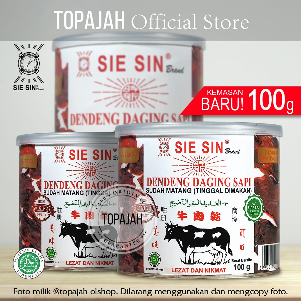 

Dendeng sapi matang ”SIE SIN”brand Mini Can 100gr HALAL.