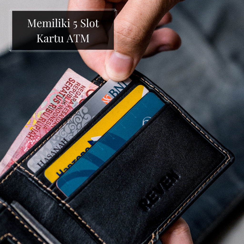 Dompet Pendek Pria Modis Minimalis Kekinian Original 100% Kulit Sapi Asli Terbaru - EDMUND WALLET