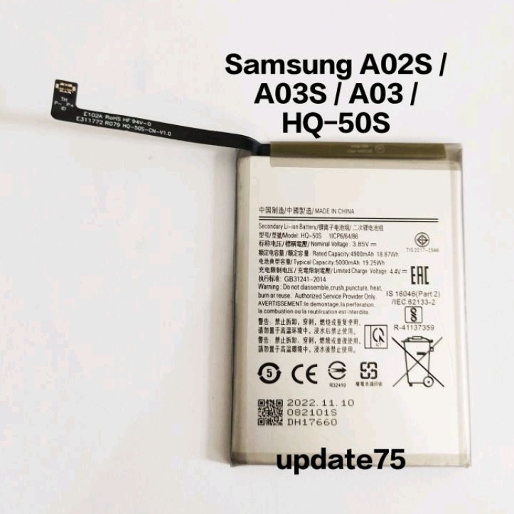 Baterai batre Samsung A02S A03S A03 HQ-50S HQ50S HQ 50S original