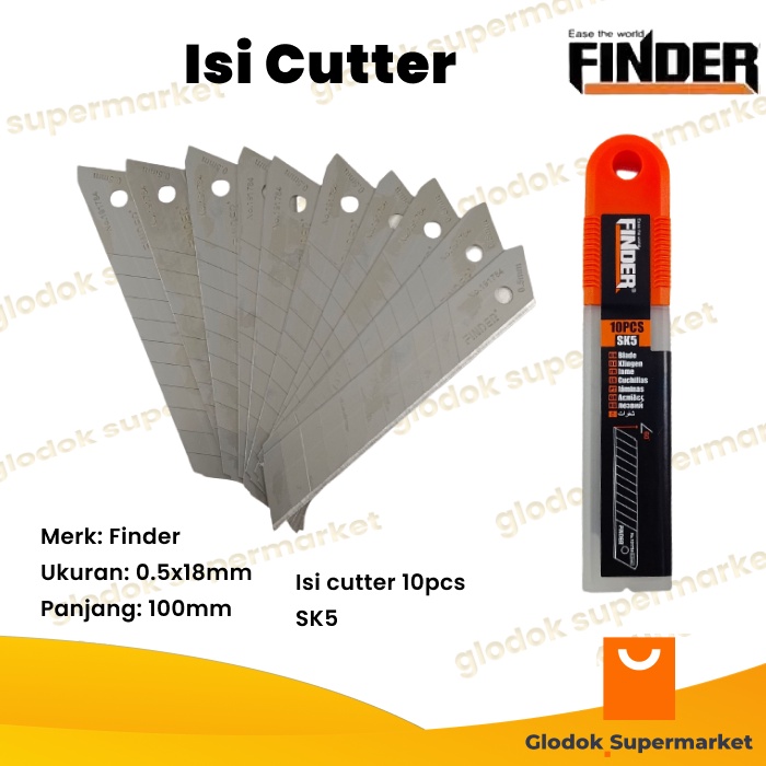 Isi Cutter Besar Finder Refill Kater Pisau Knife 10pcs