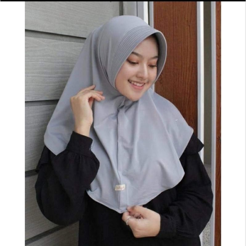 Hijab Bergo Hamidah / Hijab Instan pet Menutup Dada / Bahan Jersy