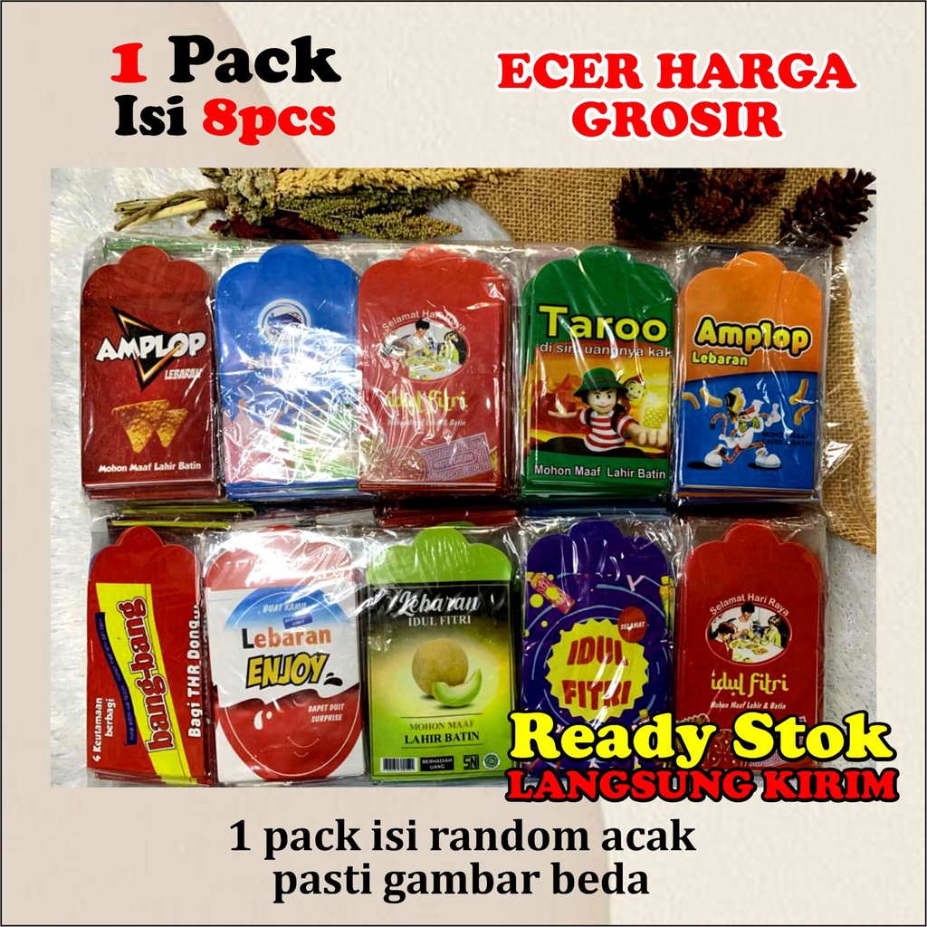 

Amplop Lebaran tema Snack versi isi 8 pcs