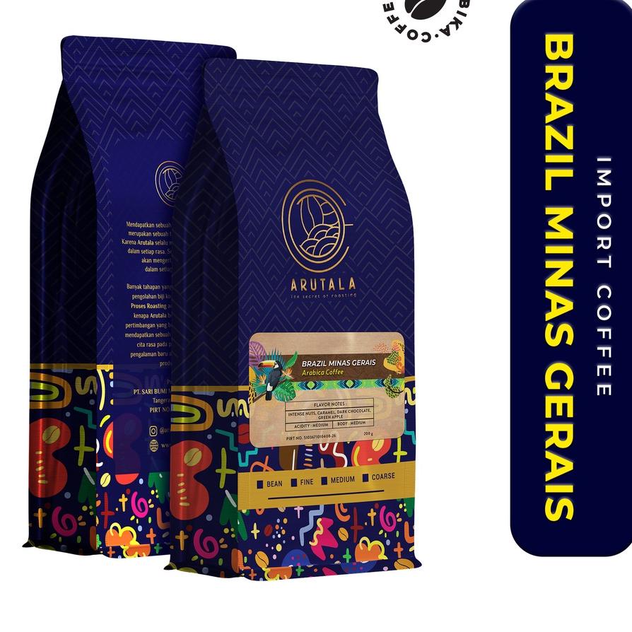 

❋ ARUTALA Kopi Brazil Minas Gerais Arabika 200 gram ♥