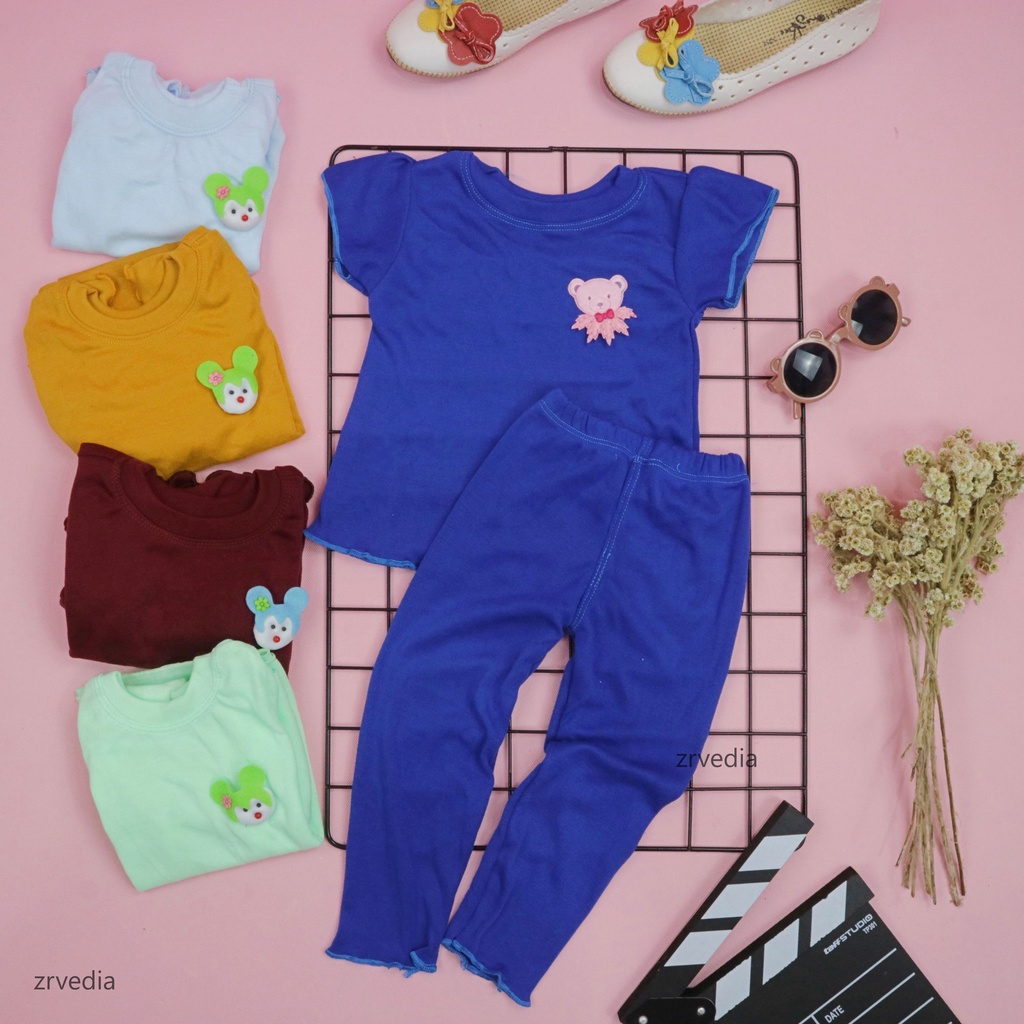 [KNIT] Setelan Midi uk 2-3 Tahun / Set Anak Perempuan Legging Atasan Bawahan Celana Panjang Perempuan Baju Model Anak Cewek Import ZR Vedia