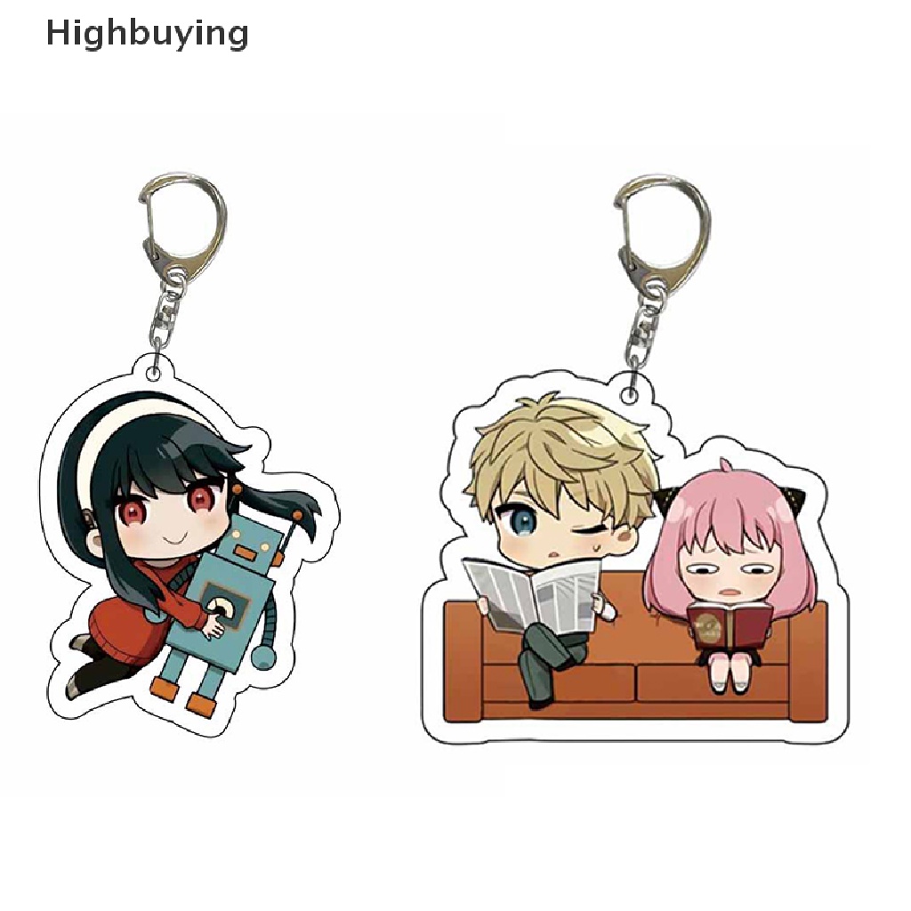 Hbid Anime SPY X FAMILY Key Chain Figure Peripheral Hiasan Mobil Logam Tempat Gantungan Kunci Perhiasan Tas Kunci Gantungan Liontin Aksesoris Glory