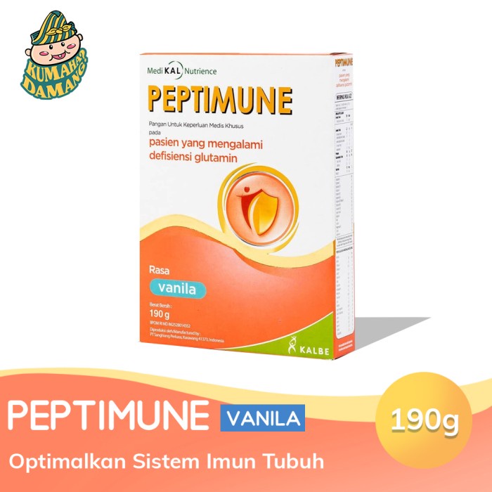 

[ COD ] Peptimune Vanila 190 gram