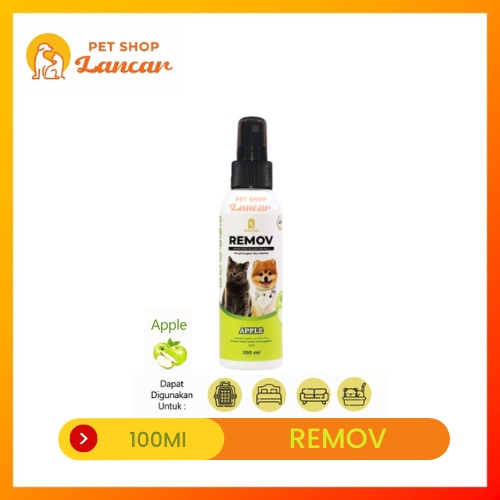 REMOV - SPRAY PENGHILANG BAU KOTORAN KUCING - APPLE 100ML