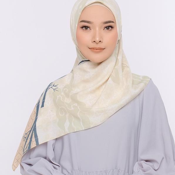 ➷ ZM Zaskia Mecca - Angklung Udjo Wheat Hijab Kerudung Segi Empat ۝