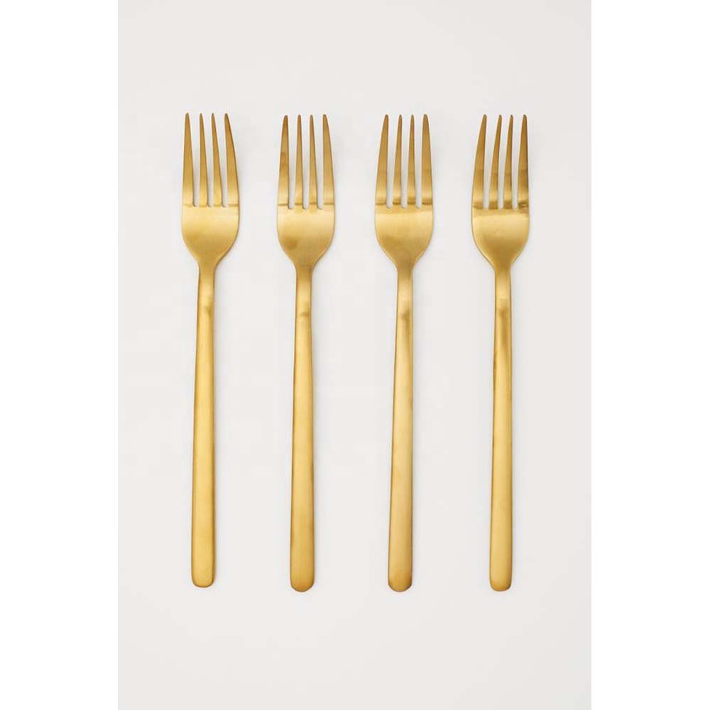 Sendok Garpu Makan Emas / Gold Spoon Fork Bahan Tebal Premium Cutlery