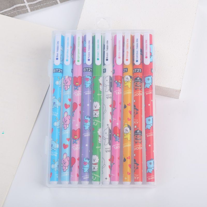 

Terbaru Pulpen Gel warna warni 1 set 10 pcs