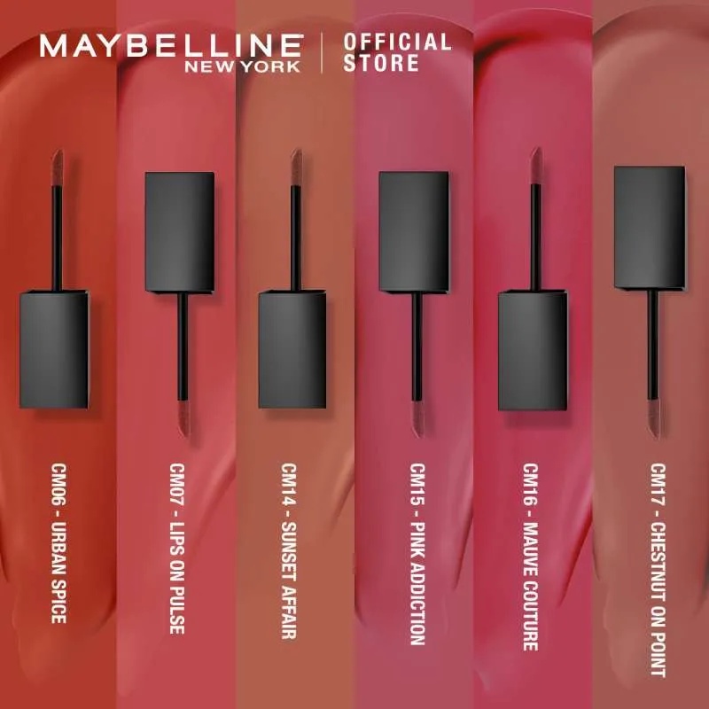 Maybelline Cushion Matte Lip Cream - Lipstick Soft Velvet Finish Lembut &amp; Ringan Cream Lipstik Ombre Vit E