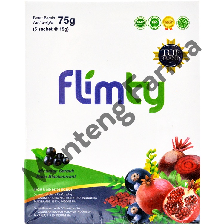 Flimty Fiber Blackcurrant Travel Pack 5 Sachet - Pelangsing Diet Detox