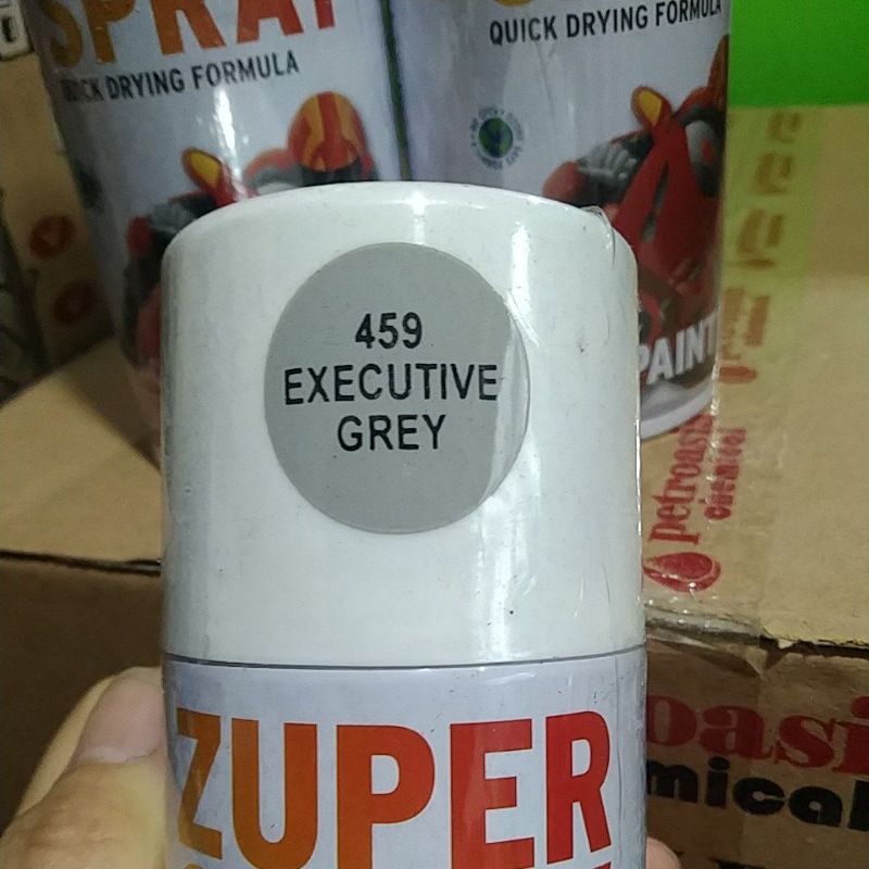 cat semprot pilok pilox zuper spray executive grey 459 150cc abu muda gloss