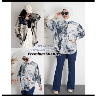 BEFAST - ZEC OOTD WANITA KEMEJEA GYA / Oversize Abstrak Kemeja Motif Ice Berg / Hem Oversize Keluaran Terbaru / Pakaian Wanita Casual / Kemeja Oversize Lengan Panjang / Outfit Wanita Hijab Style / Kemeja Motif Abstrak / Fashion Wanita Modis