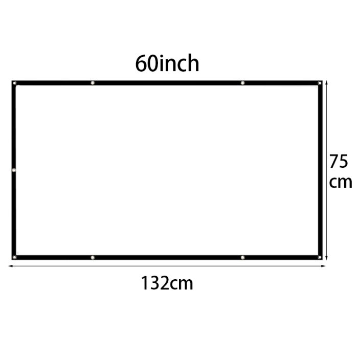 

[[JNT COD]] *60/100 inch* Kain Layar Proyektor / Kain Layar Proyektor Anti Light - 60 Inch