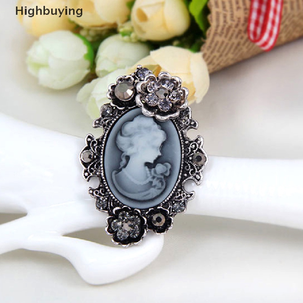 Hbid 1x New Cameo Victoria Gaya Kristal Pesta Pernikahan Wanita Liontin Bros Pin Glory