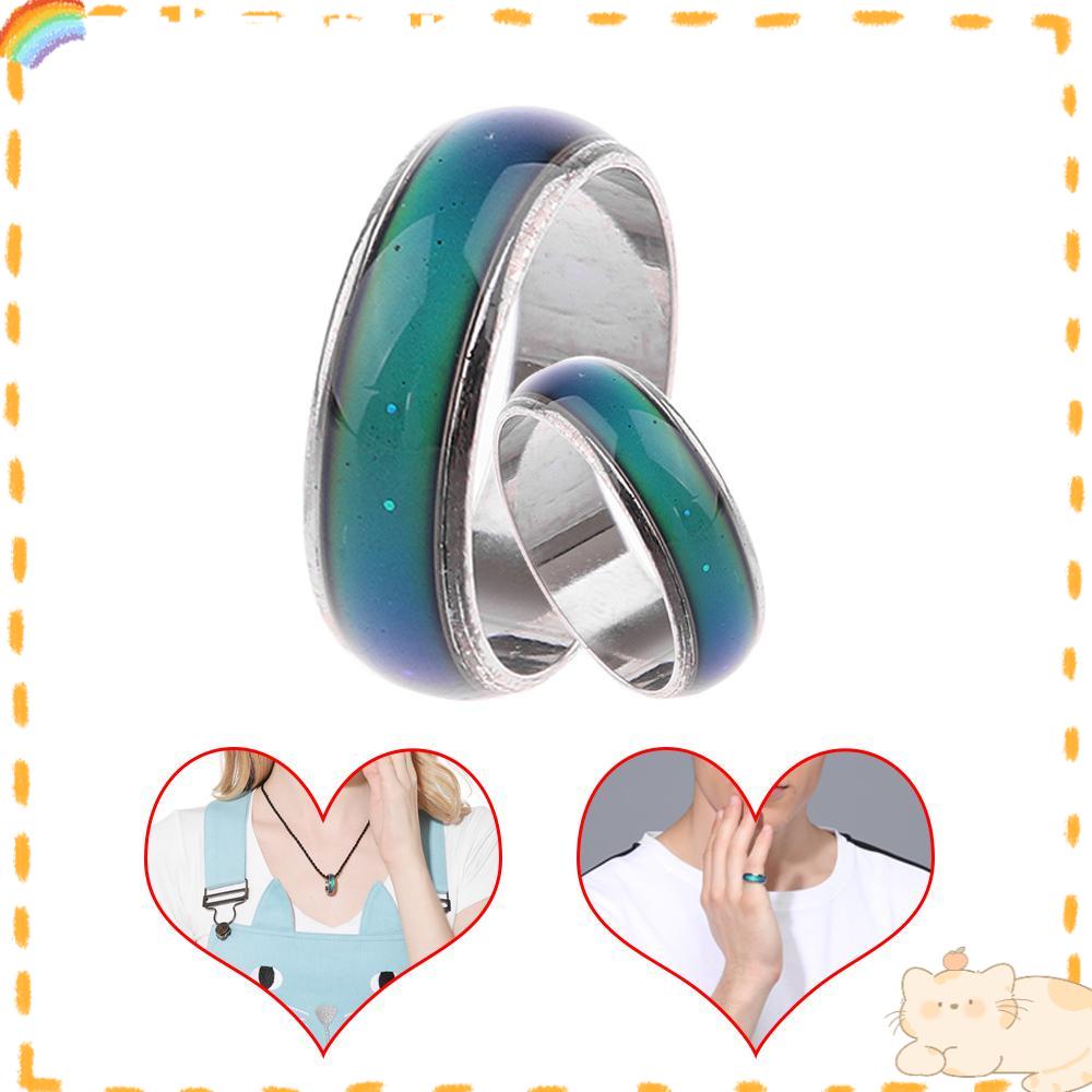 Solighter Mood Ring Hadiah Menakjubkan Kontrol Suhu Unisex