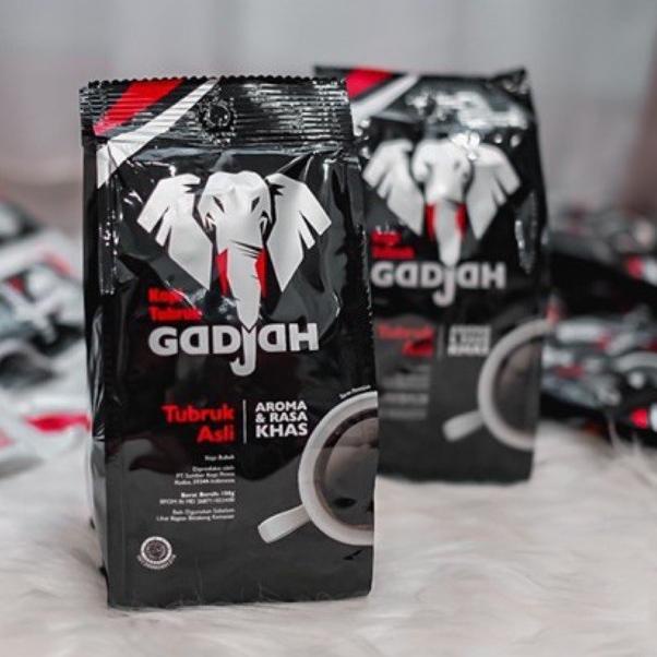 

D85 KOPI TUBRUK GADJAH (KOPI HITAM) KEMASAN POUCH - 150 Gram BELANJA MURMER ㅦ