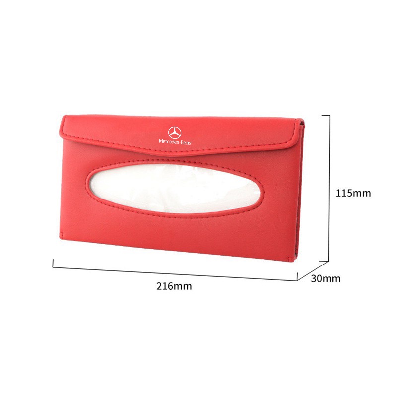 Mercedes Benz Tempat Penyimpanan Tisu Sun Visor Mobil Auto Paper Towel Leather Tissue Box Untuk W207 W211 W205 W212 W204 W220 W206 W124 W213 W218 W222