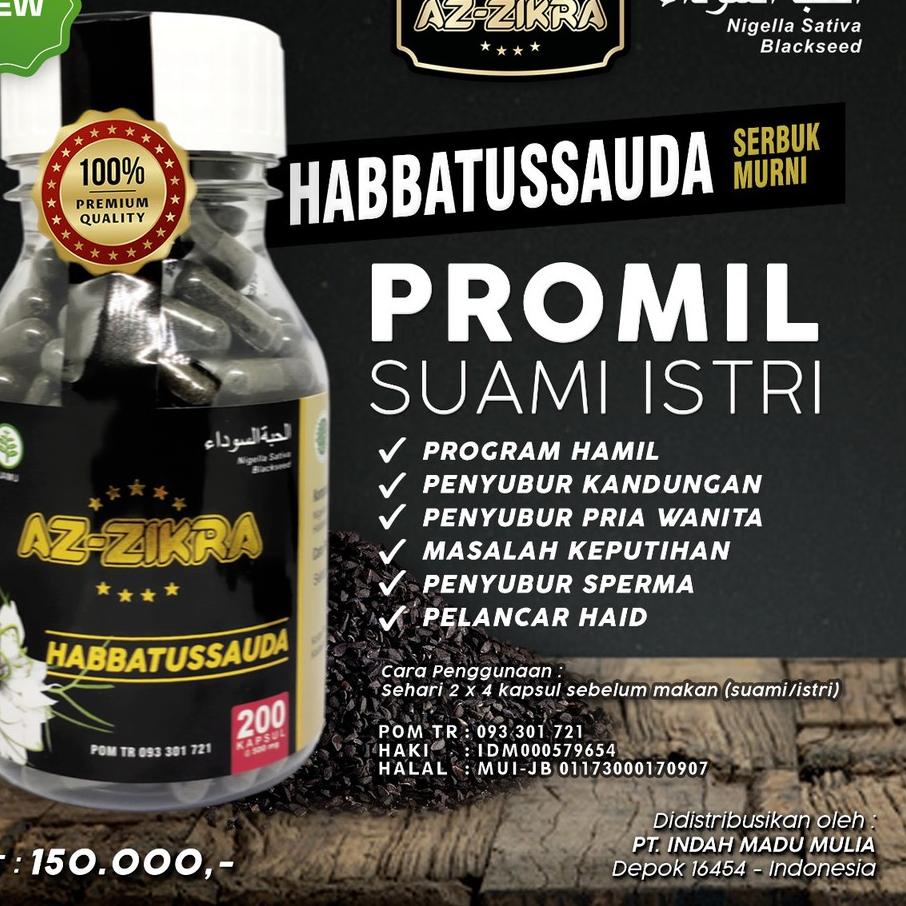 

➩ ASLI 100% HABBATUSSAUDA AZ ZIKRA 200 KAPSUL ♘