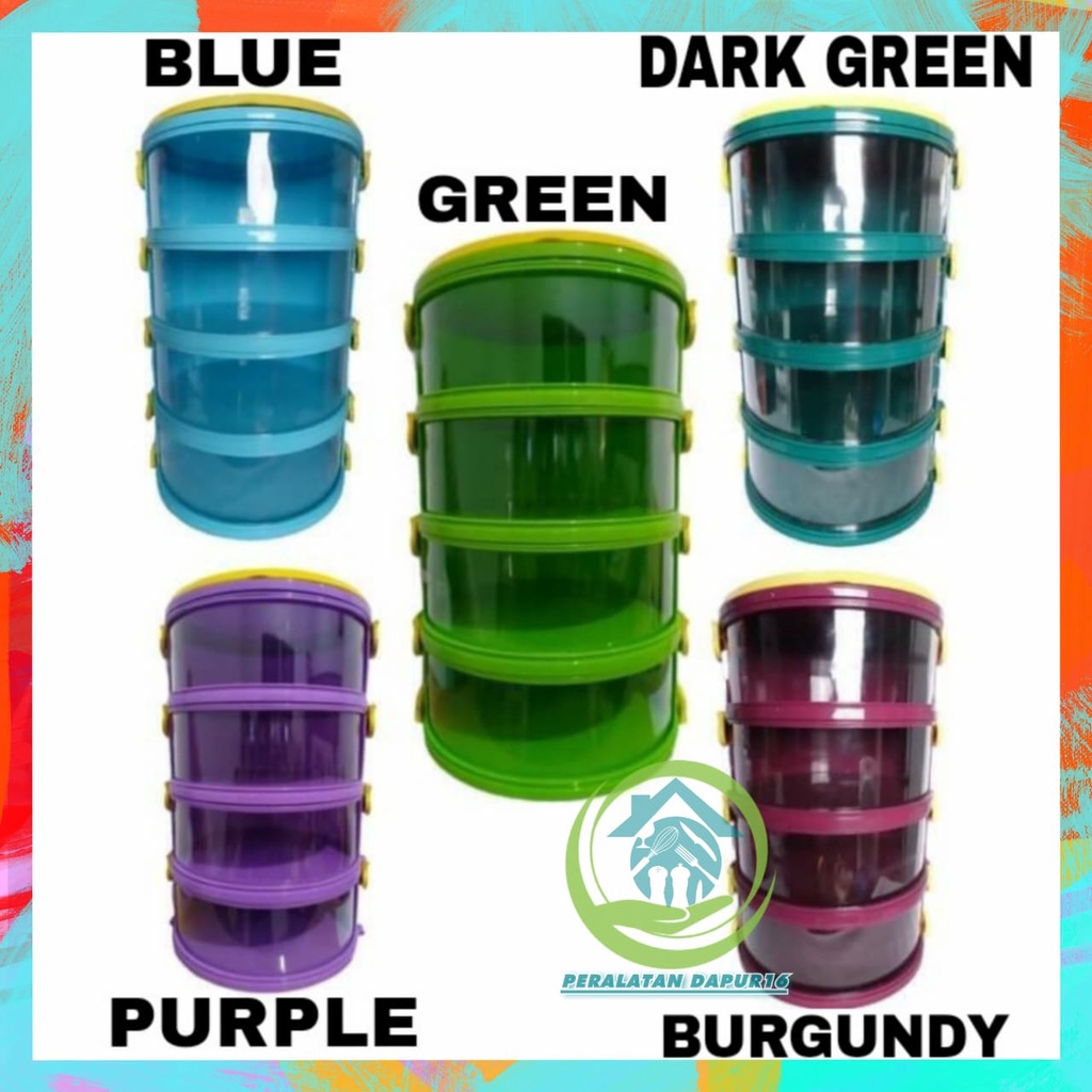 TUDUNG SAJI MODERN  4 SUSUN / TUDUNG SAJI JEON / TEMPAT MAKAN / FOOD STORAGE / TUDUNG SAJI VARIAN WA