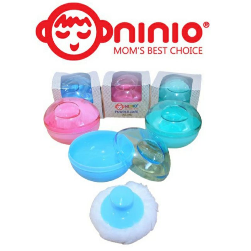 TEMPAT BEDAK BAYI SINGLE PLUS SPONS BEDAK SINGLE DODO | NINIO | BOY / GIRL - BABY POWDER CASE