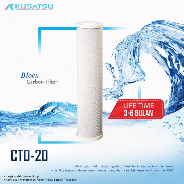BLOCK CARBON FILTER ( CTO-20 ) - KUSATSU #ORIGINAL