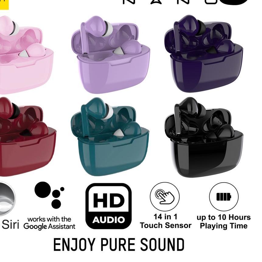 ➬ VYATTA AIRBOOM NANO S TWS BLUETOOTH HEADSET EARPHONE SUPER SLIM UP TO 10 HOURS 14 IN 1 SMART FUNCT