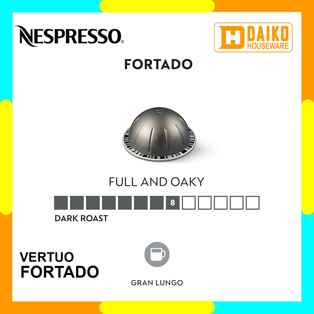 Capsule Nespresso Vertuo Fortado - Dark Roast Grand Lungo Coffee