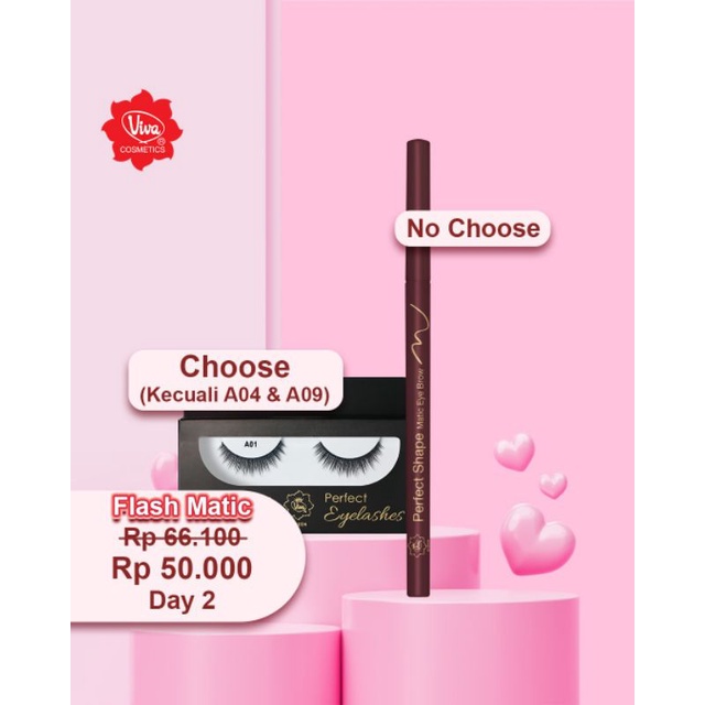 Paket 1 Perfect Eyelash _(bisa pilih varian kecuali A04 &amp; A09)_1 Matic Eye Brow Brown