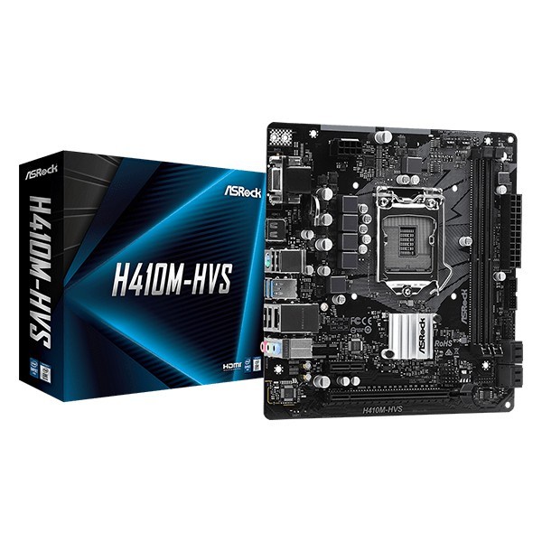 MOTHERBOARD ASROCK H410M-HVS  MATHERBOARD ASROCK H410M-HVS SOCKET INTEL LGA 1200 GEN 10 DDR4 GARANSI