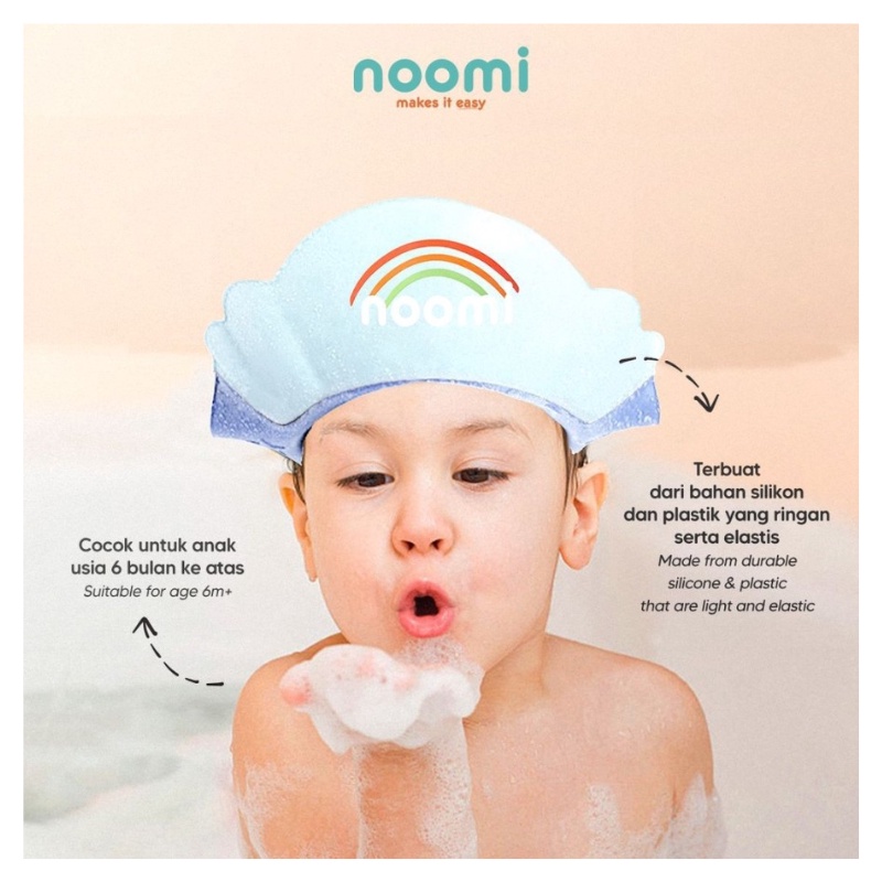 Noomi Shower Hat Baby Shower Cap Topi Keramas Bayi &amp; Anak WHS