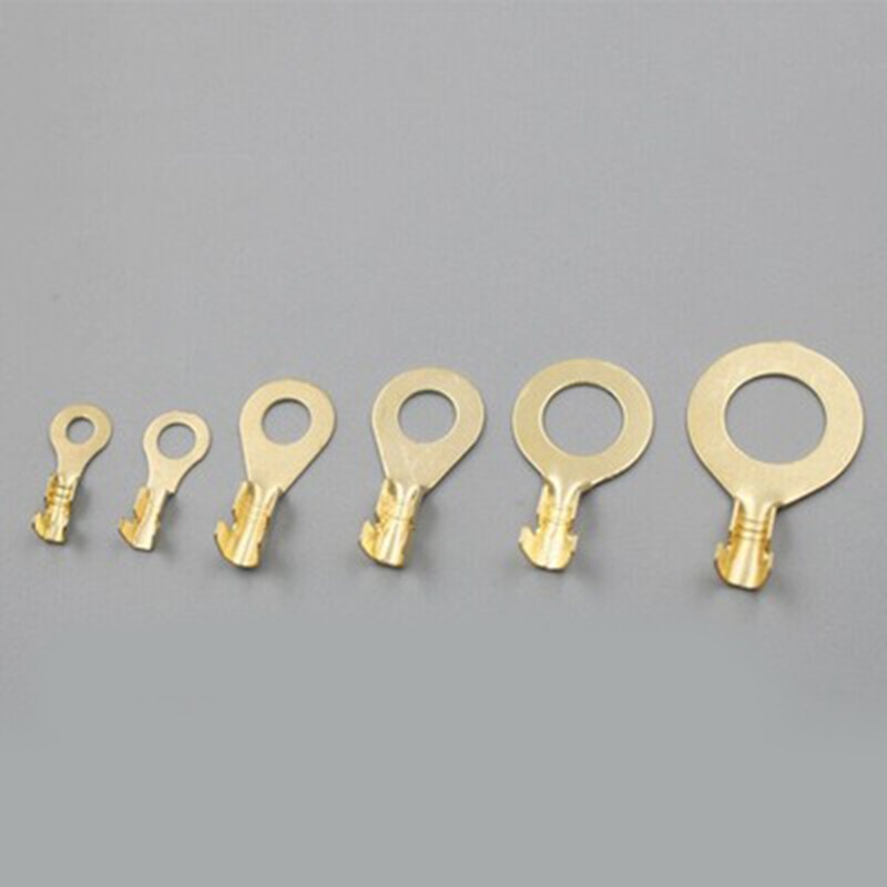 [AYBx] Baju Kaos Distro Pria Wanita Lengan Pendek 150x Crimp Tembaga Open-End Cable Lugs Ring Type Cable Wire Connector Gold Emas Non Isolasi