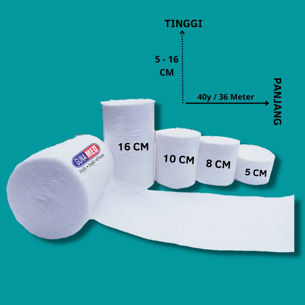 GUNAMED KASA gulung kasa steril 10 cm x 30 yard - 10cm x 40yard Kasa Besar