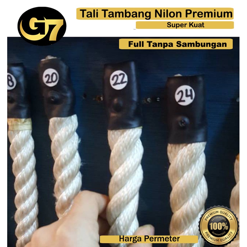 

Tali Nilon Tali Tambang Nylon Rope 22mm 24mm Tali Tambang Besar Tapi PE Tali Tahan Air Tali Tambang Kuat