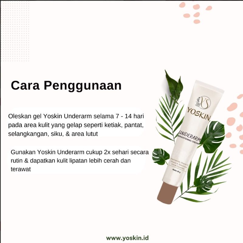 TERLARIS ! YOSKIN PEMUTIH KETIAK PENCERAH LEHER HITAM SELURUH BADAN Glowing Underarm Pemutih Ketiak BEBAS FLEK HITAM