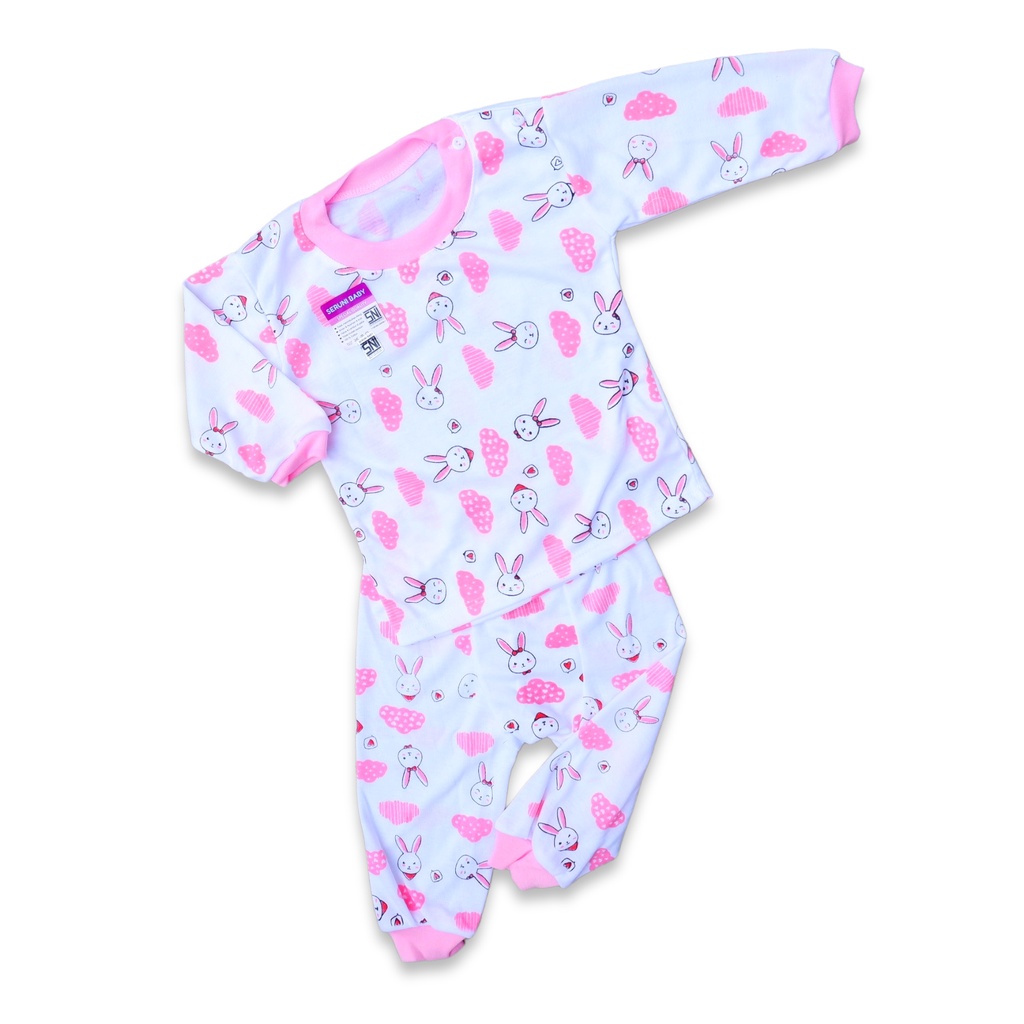 ISI 3PC SETELAN BAJU BAYI SNI CELANA PANJANG PAMPERS 3-18 BULAN SERUNI BABY