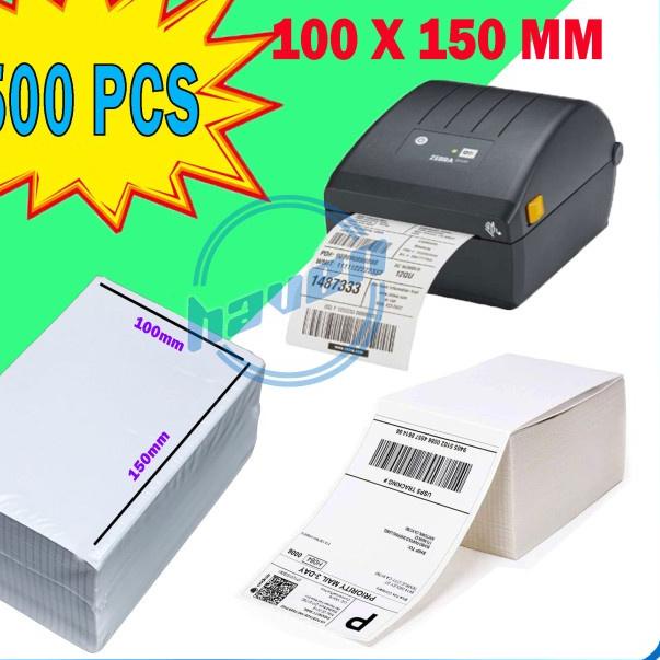 ▲ Kertas Thermal Label Thermal 100 x PCS / Label Thermal A6 Label Sticker Barcode ♦