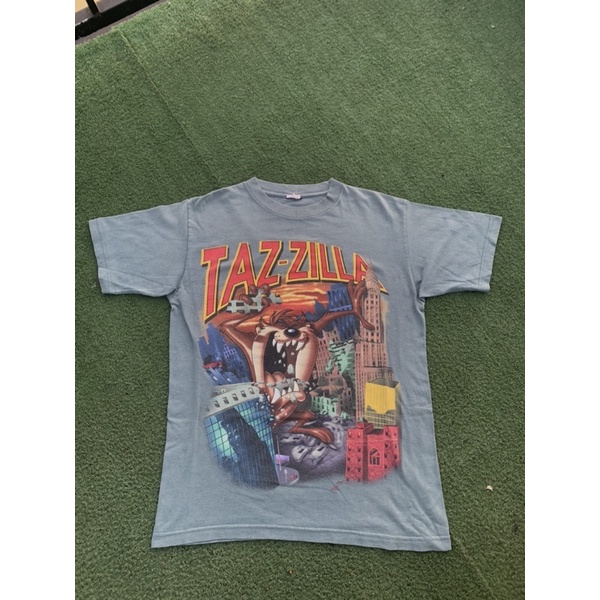vintage tazmania graphic tee tazzilla 1997
