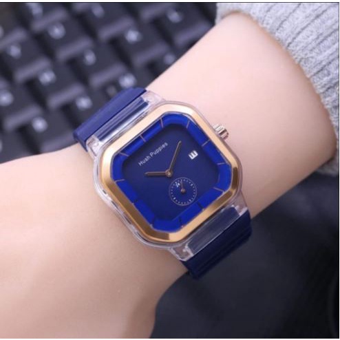 Jam Tangan Pria Wanita Rubber Segi Hush Puppies Fashion