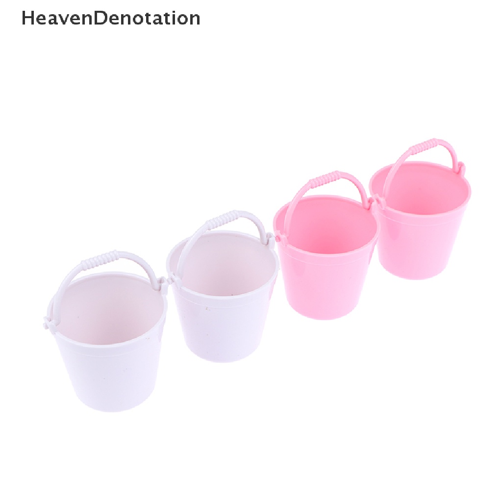 [HeavenDenotation] 4Pcs 1: 12 Mini Cute Buckets Decoration Miniature Toy Doll Food Kitchen Living HDV